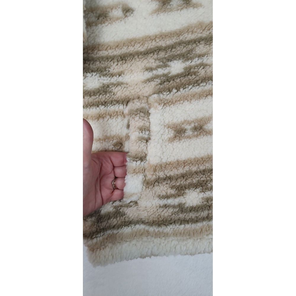 Old Navy Womens XL Sherpa Fleece‎ Jacket Full Zip Southwestern Tan Cream - Picture 7 of 9